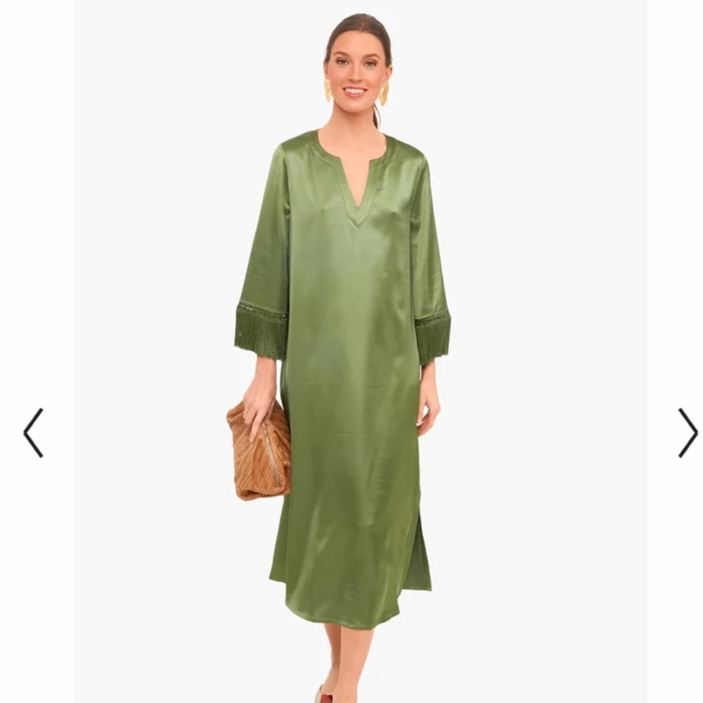 Tuckernuck Cactus Green Fringe Jamie Dress